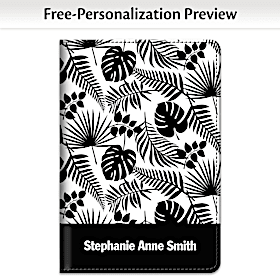 Black &amp; White Fabric Refillable Journal