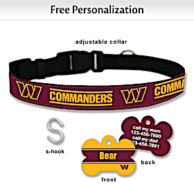 NFL Washington Commanders Collar and Personalized Tag Set