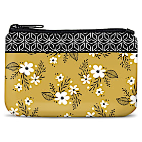 Mustard Floral Coin Purse