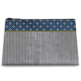 Wishbone Split Pattern Cosmetic Makeup Bag