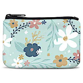 Mint Wildflowers Coin Purse