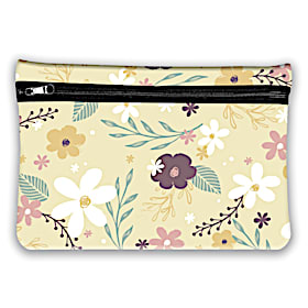 Honey Wildflowers Neoprene Cosmetic Makeup Bag