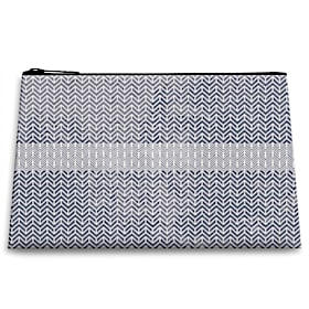 Gray Distressed Classics Cosmetic Makeup Bag