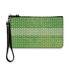 Green Distressed Classics Neoprene On-The-Go Wristlet Pouch