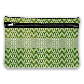 Green Distressed Classics Neoprene Cosmetic Makeup Bag