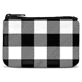 White Buffalo Plaid Coin Purse