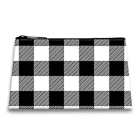 White Buffalo Plaid Fabric On-The-Go Pouch