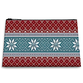 Holiday Sweater Weather Cosmetic Makeup Bag