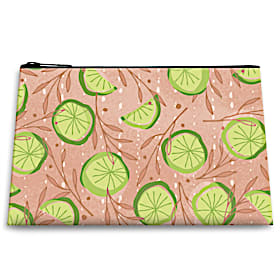 Lime Citrus Twist Cosmetic Makeup Bag