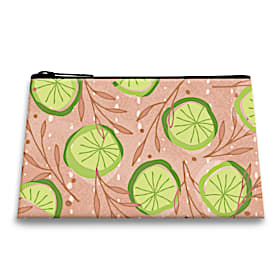 Lime Citrus Twist Fabric On-The-Go Pouch
