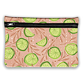 Lime Citrus Twist Neoprene Cosmetic Makeup Bag