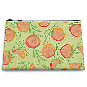 Blood Orange Citrus Twist Cosmetic Makeup Bag