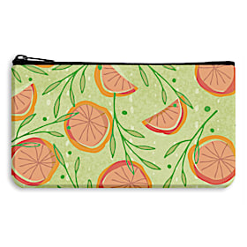 Blood Orange Citrus Twist Neoprene On-The-Go Wristlet Pouch