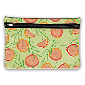 Blood Orange Citrus Twist Neoprene Cosmetic Makeup Bag