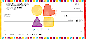 Autism Awareness Personal Checks