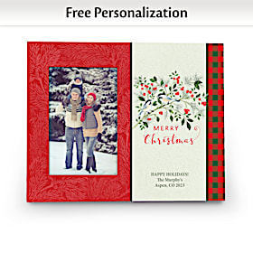 Christmas Greetings Personalized Picture Frame