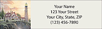Thomas Kinkade's Lighthouses Return Address Label