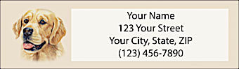 Golden Retriever Return Address Label