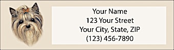 Yorkie Return Address Label