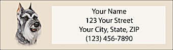 Schnauzer Return Address Label
