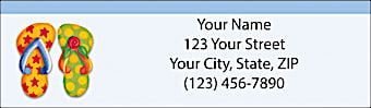 Flip Flop Fun Return Address Label