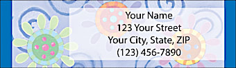 Flower Power Return Address Label