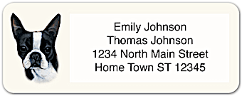 Boston Terrier Return Address Label