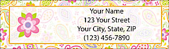 Pretty Paisley Return Address Label