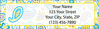 Pretty Paisley Return Address Label