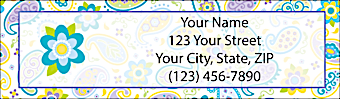 Pretty Paisley Return Address Label