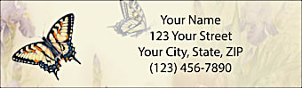 Lena Liu's Butterfly Gardens Return Address Label