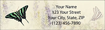 Lena Liu's Butterfly Gardens Return Address Label