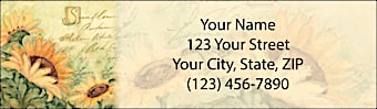 Sunflowers Return Address Label