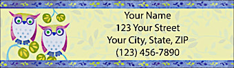 Challis & Roos Awesome Owls Return Address Label