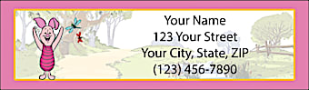 Adventures of Pooh Return Address Label