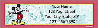 Sketch Book Mickey Return Address Label