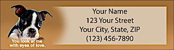 Faithful Friends Boston Terrier Return Address Label