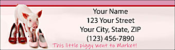 This Little Piggy Return Address Label