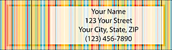 Stripes Return Address Label