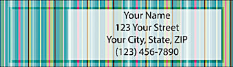 Stripes Return Address Label