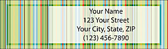 Stripes Return Address Label