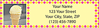 Ice Cream Dreams Return Address Label