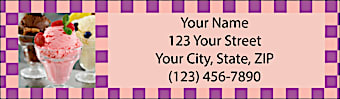 Ice Cream Dreams Return Address Label