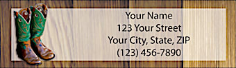 Cowboy Boots Return Address Label