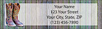 Cowboy Boots Return Address Label