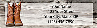 Cowboy Boots Return Address Label