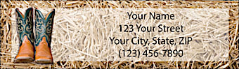 Cowboy Boots Return Address Label