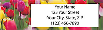 Tulips Return Address Label