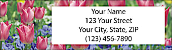 Tulips Return Address Label