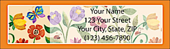 Challis & Roos Blooming Gardens Return Address Label